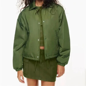 Aritzia TNA Coaches Jacket Short Limited Edition Army Green Size XS